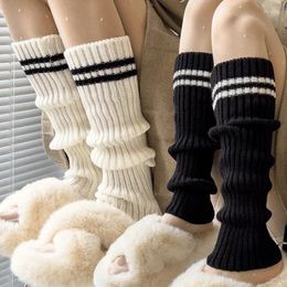 Chaussettes Y2K pour femmes, chaussettes tricotées à rayures, mignonnes et chaudes, manches de pied, Leggings, bonbons japonais, bas d'hiver et d'automne