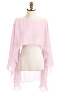 Veste de mariage en mousseline de soie pour femmes, Capes douces, boléro de mariée, châle Long et enveloppes, 240309