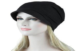 Femmes solide musulman Turban casquettes inde chapeau Stretch écharpe à volants Cancer chimio Beanie foulard perte de cheveux tête Wrap chapeau T1P3580339