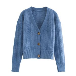 Femmes Solf simple boutonnage cardigan mode dames manches longues col en v garder au chaud chandail mignon femme style vintage 210521