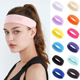 Vrouwen solide kleur hoofdband yoga breien elastische haarbanden make -up haar hoepel vintage hoofdtraap mode melk zijden hoofdbanden