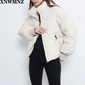 Femmes Solid Kaki Noir Oversize Parkas Épais Hiver Zipper Poches Femme Chaud Élégant Manteau Veste De Haute Qualité 210520