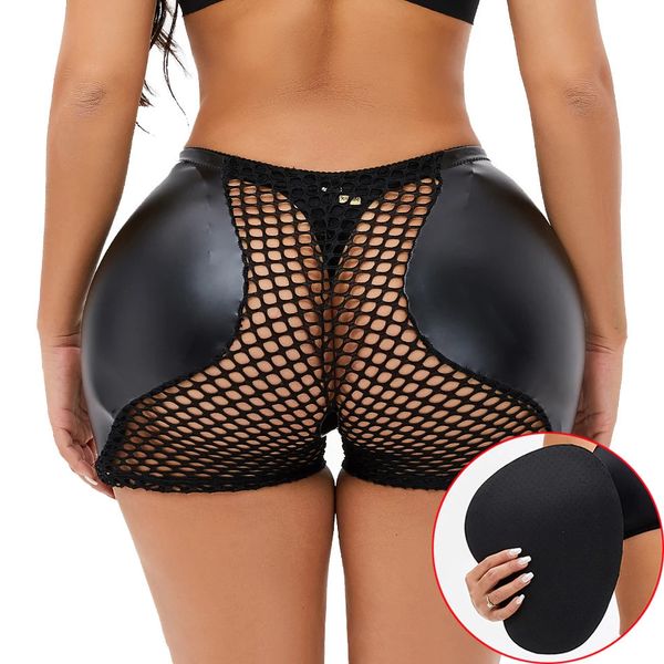 Vrouwen Spons Padded Push Up Slipje Butt Lifter Fake Ass Hip Enhancer Billen Lingerie Synthetisch Leer 240112