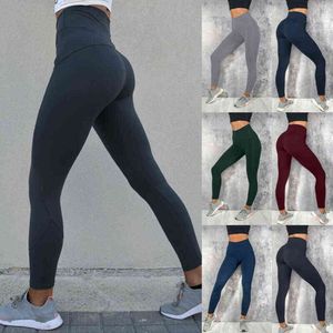 Dames sportbroek hoge taille yoga leggings voor vrouwen fitness leggings rennen gym scrunch zwart ademende flexibele broek lady h1221