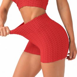 Femmes Sport Shorts Yoga Vêtements Gym Taille haute Push Up pour dames Leggings Fitn Seaml Hip Lift Tight Sportswear r7wM #