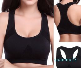 Soutien-gorge de sport en maille respirant sans Trace pour femmes, dessus de Yoga, couleur unie, Fitness, été