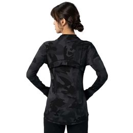 Femmes vêtements de Sport fermeture éclair séchage rapide veste de Sport vêtements d'extérieur Yoga gymnase professionnel Polyester neige course vêtements LL-208