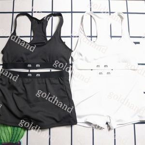 Dames sportief strandbehbos -instructies set merkontwerper sexy bh ondergoed brief gebreide badpak