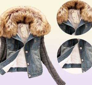 Vrouwen lente spijkerjasje faux bont jas casual kleding overjas tops vrouwelijke jeans jas warme jas16753963