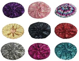 Vrouwen strekken metallic Shining Sequin Beret Hat Party Club Dance Beanie Cap8671249096672