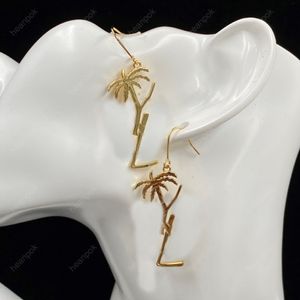 Femmes Boucles d'oreilles Bijoux de créateurs Palm Palm Tree pendentif 925 Silver Earge Y Stumes Studs Gold Hoops Engagement pour la mariée Box 266K