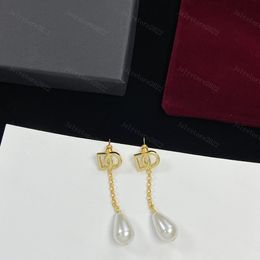 Dames stud oorbellen Designer Premium Gold Diamond Earring voor heren hoepel oorrang luxe hoepels merk brief ontwerp bengelen kleine mode sieraden met doos
