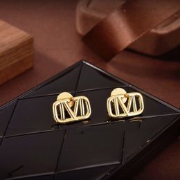 Dames stud oorbellen premium gouden diamant earring ontwerper sieraden heren noppen luxe hoepels merk brief mode Bijoux de luxe