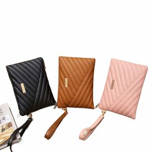 Femmes élégant bracelet en cuir sac enveloppe portable sac d'embrayage portefeuille petit sac à main voyage sac à dos sac de magasin Accories J5Ui #