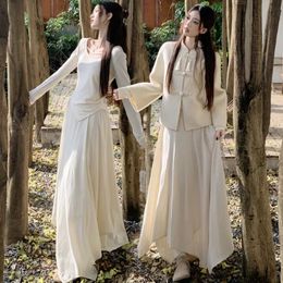 Les femmes adaptent le disque de style chinois boucle petite veste en laine parfumée