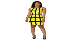 Vrouwen zomerjurk 2017 bodycon overgooiers groen geel gewaad sexy club geruite bandage jurk casual vestidos korte feestjurken q112207837
