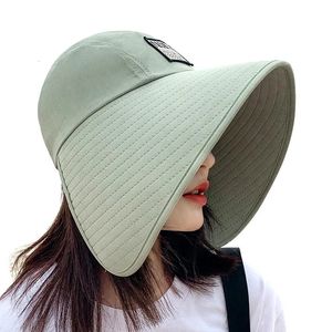 Femmes Summer Summer Big Brim Anti-Uv Protection Anti-UV Chatte de pêcheur pliable Place Sun Sun Top Hat CHAPE DE PONE PONT