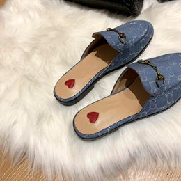 Vrouwen zomer princetown kanten fluweel slippers muilezels loafers echte lederen flats met gespjes slangenpatroon