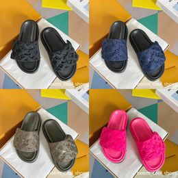 Femmes Sandales d'été Pool Pool Mules Flat Sunset Comfort Mules Bouettèmes avant Slippées de plage Fashionable Facile To-Wear Slides Chaussures