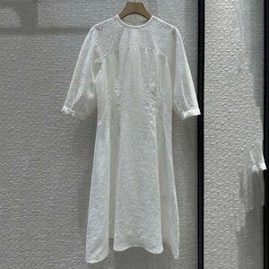 Dames zomer korte mouwen wit slim fit kantoor vintage feestknop dames casual jurk