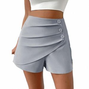 Dames Zomershorts Hoge taille Dame Dagelijkse shorts Asymmetrische dames zomershorts Slim Fit boven de knie Dames Mini 84G4#