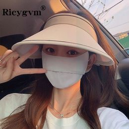 Femmes Summer Sun Hat Wide Brim Top Top Cap Bage UV Protection UV Protection Outdoor Visors Suncord Polding Sunshade Girl Bonnet 240403
