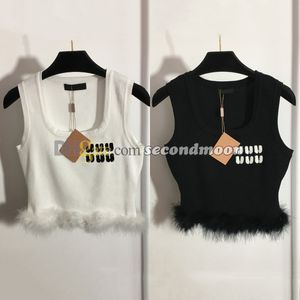 Femmes Flurry haut court col en U Sport t-shirt Sexy débardeurs courts couleur unie tricoté t-shirts