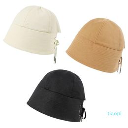 Vrouwen zomer brede rand zonnebrandcrème koepel emmer hoed holle criss-cross-lace-up bandage outdoor vakantie visser cap