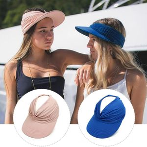 Vrouwen Zonnevizier Zon Hoed Vrouwen anti-ultraviolet elastische holle top cap buitendoor snel drogende zon hoeden zomer hoed meisje