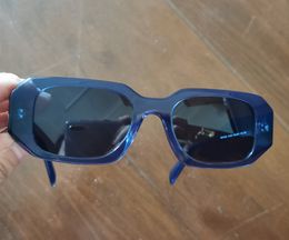 Dames zonnebril blauw frame blauwe rook in het kwadraat zomer tinten zonnebril lunettes de soleil uv400 brillen