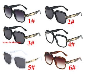 Gafas de sol de las mujeres Diseñador de gran tamaño Redondo Simple Moda Grande Plástico Señoras Gafas de sol calle Ciclismo Gafas UV400 6 colores 10PCS