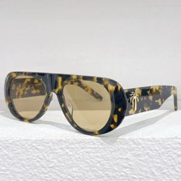 Dames zonnebril PERI011 Designer heren dames mode zonnebril Maat 55 18 145 ovaal frame met gouden palmboom en originele doos