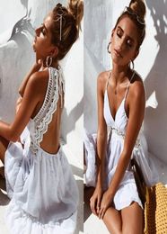 Vrouwen Suspender Draai Bloem Sexy Lace Taille Trims Design Aline Holiday Street Beach Spaghetti Strap Dresses9923665