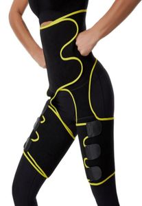 Vrouwen zweet slanke dijbeenbekledingsterkbladen stevige controle taille trainer broek neopreen warmtecompress gordel39521072721973