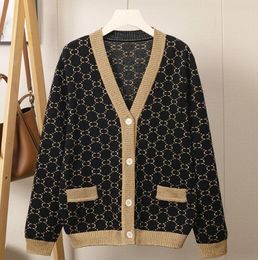 Femmes chandails marque concepteur Cardigan manteau laine haut tricoté col en v à manches longues casual petit doux