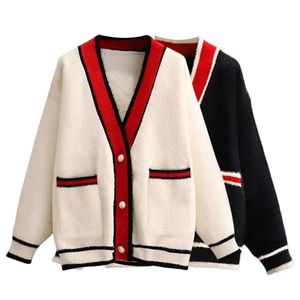 Damestruien Damestrui met lange mouwen Vrouw V-hals Gebreide Cradigan Jassen Tops Lady Knits hoodies Trendy Outdoor Streetwear Jas Bovenkleding Jas