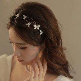 Vrouwen zoete vlinder haarbands strass haarmode haar hoepel hoofddeksels voor meisjes eenvoudige ring haaraccessoires