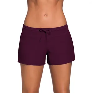 Vrouwen zwemmen shorts damesmeisjes badmode met verstelbare trekkoord mini bikini korte zwemkostuums broek