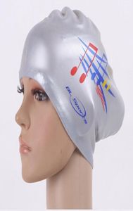 Gorros de natación para mujer, gorro de baño de silicona súper grande y largo para niñas, impermeable, de gran tamaño, equipo de buceo, protección para la oreja 4788977