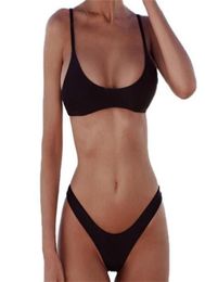 Women Swimsuit 2022 Swimwear Bikini Set Sexy Beach Swim Suit Push Up Plus Size High Taille White Black Solid4504190