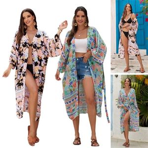 Dames zwempak vest covery cover -ups ponchos zwem shirt sexy lange lengte mouw strandmacht dekmantel top badkleding