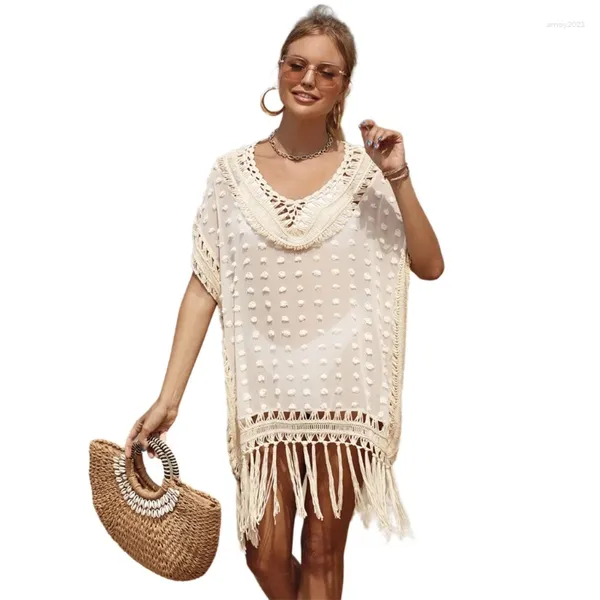 Femmes de maillot de bain Cover Up Robe Long Tassels plage pour les fêtes de la piscine de natation pour filles