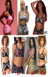 Femmes Swimsuit Leopard Summer Swimwear Tank Vest Crop Top Shorts de natation Trunk Two Piece Bikinis Set Beachwear Clothing 3479460