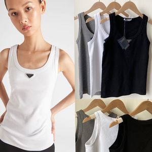 Femmes T-shirt Top Waistcoat Jumper Femmes Verser Sweater Designer New Style Black and White Spring Fall Loose Lettre rond Pullor Treater WAISTOATS Sans manches