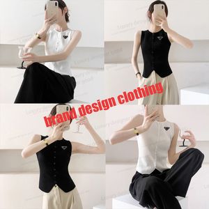 Femmes Débardeur Designer Chemise Réservoirs Casual Respirant Vêtements Chauds Lettre Tricotée À Manches Courtes