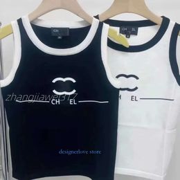 Tops de débardeur pour femmes Tee de haute qualité Designer Femmes S tricot Alphabet Print broderie T-shirt sans manches