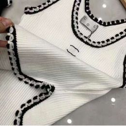 Tanks de femmes Camis Camis Aagram Embroidé Cotton-Blend Tops Deux lettres C Joupes de créateur de yoga Robe de costume