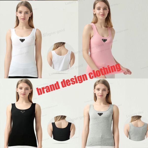 Femmes Tanks Vêtements Anagram Brodé coton mélangé débardeur Designer T-shirts Yoga Costume Tricoté Fitness Soutien-gorge de sport Mini Cropped Ladies Tops