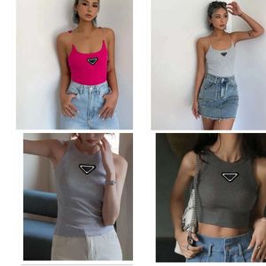 Tanques de réservoirs de réservoirs de réservoirs de réservoir Top Summer Tees Les gilets en tricot en coton sont des vêtements pour femmes à la mode et classiques