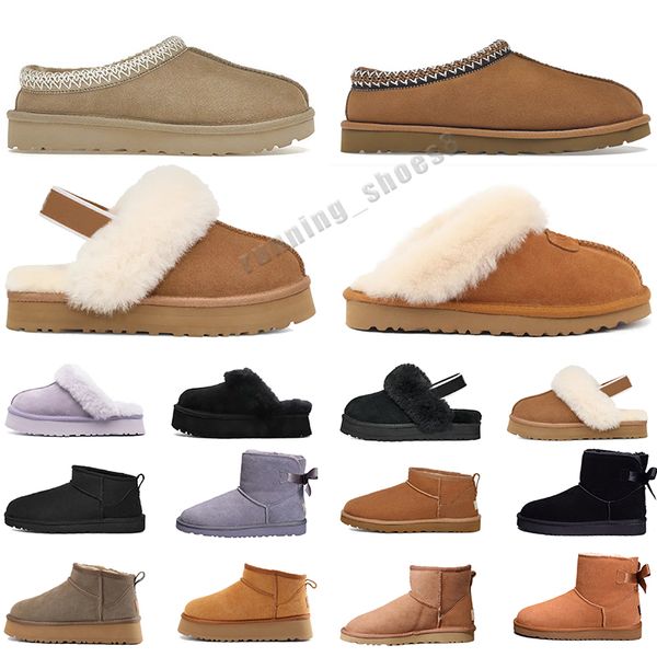 Mujeres Tasman zapatillas Tazz Australia ug Diseñador Ultra Mini Botas sobre los botines de la rodilla Plataforma clásica Mujer Castaño Arena Negro Invierno Tobillo Gamuza Bota de nieve